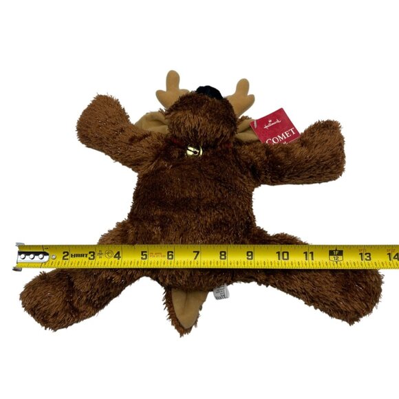Hallmark Comet Reindeer Plush Toy Christmas Stuffed Animal Brown Tan Fuzzy Soft - Picture 12 of 15